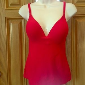 Red VS top with attached bra